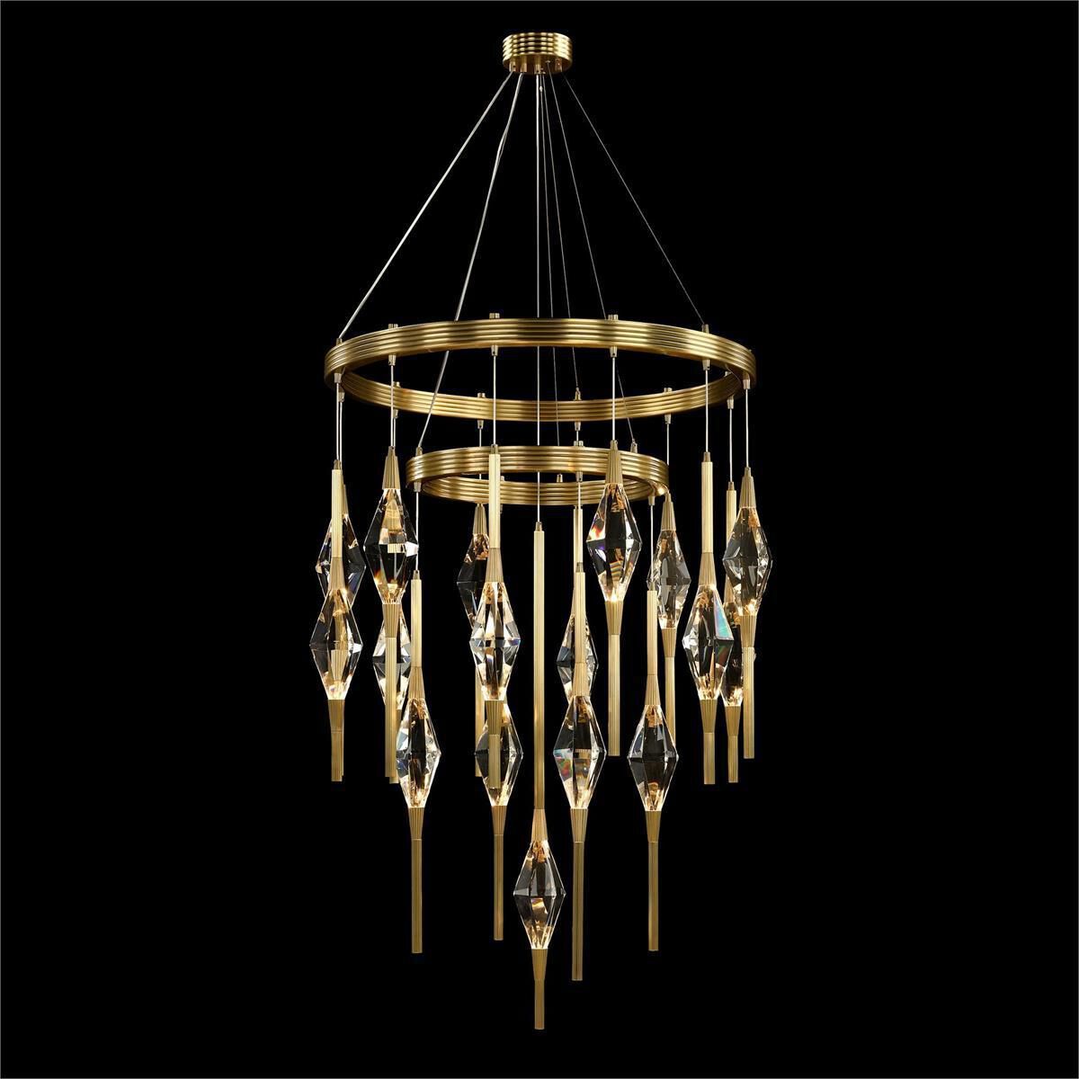 Sprezzaturas 17-Light 36-Inch Honeyed Brass Chandelier Ceiling Fi x ture