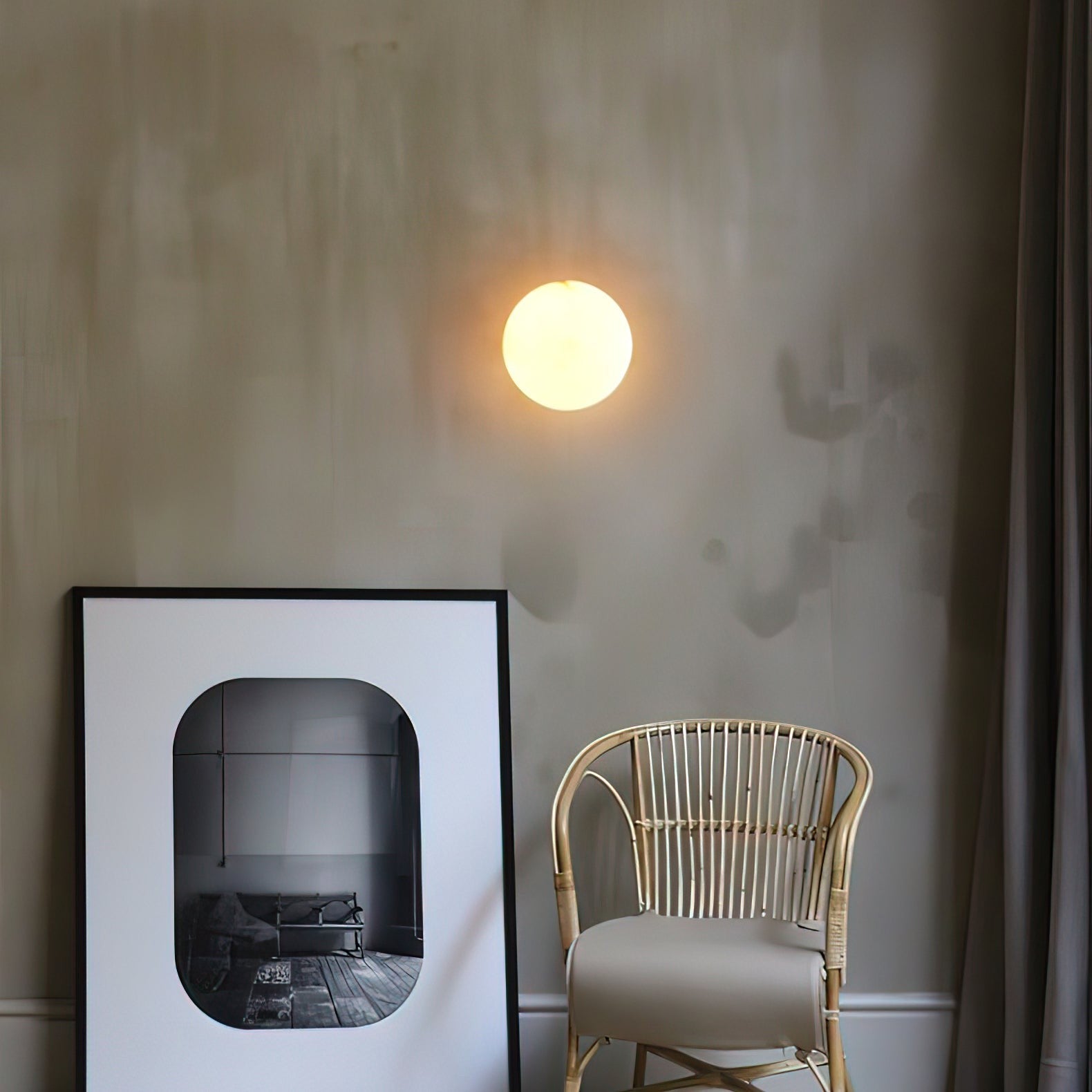 Alabaster Glow Mini Orb Wall Light