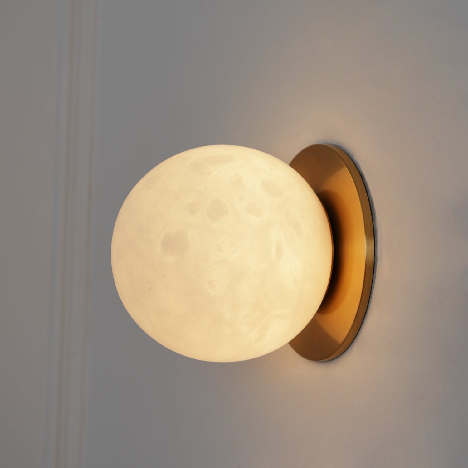Alabaster Glow Mini Orb Wall Light