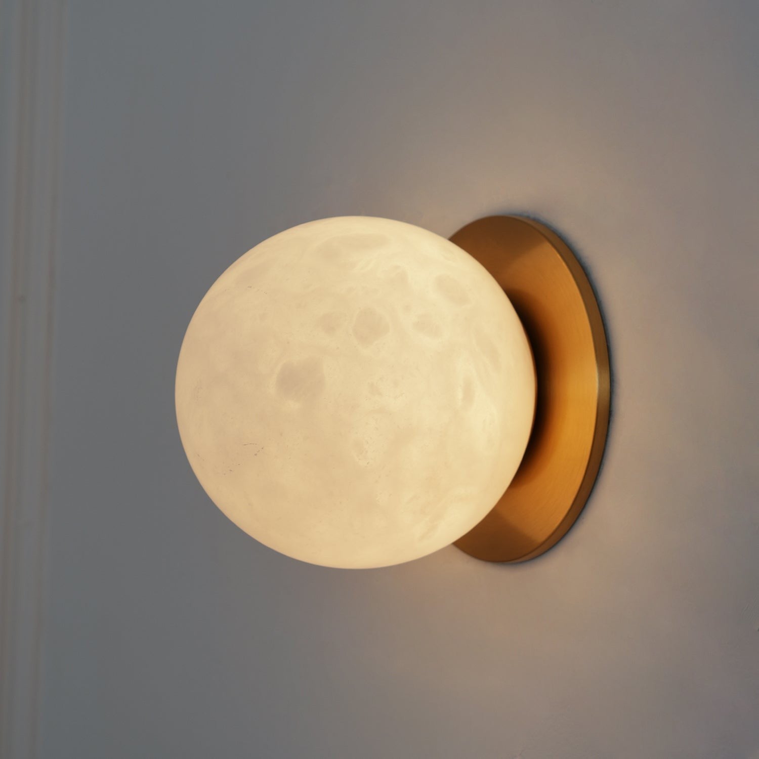 Alabaster Glow Mini Orb Wall Light