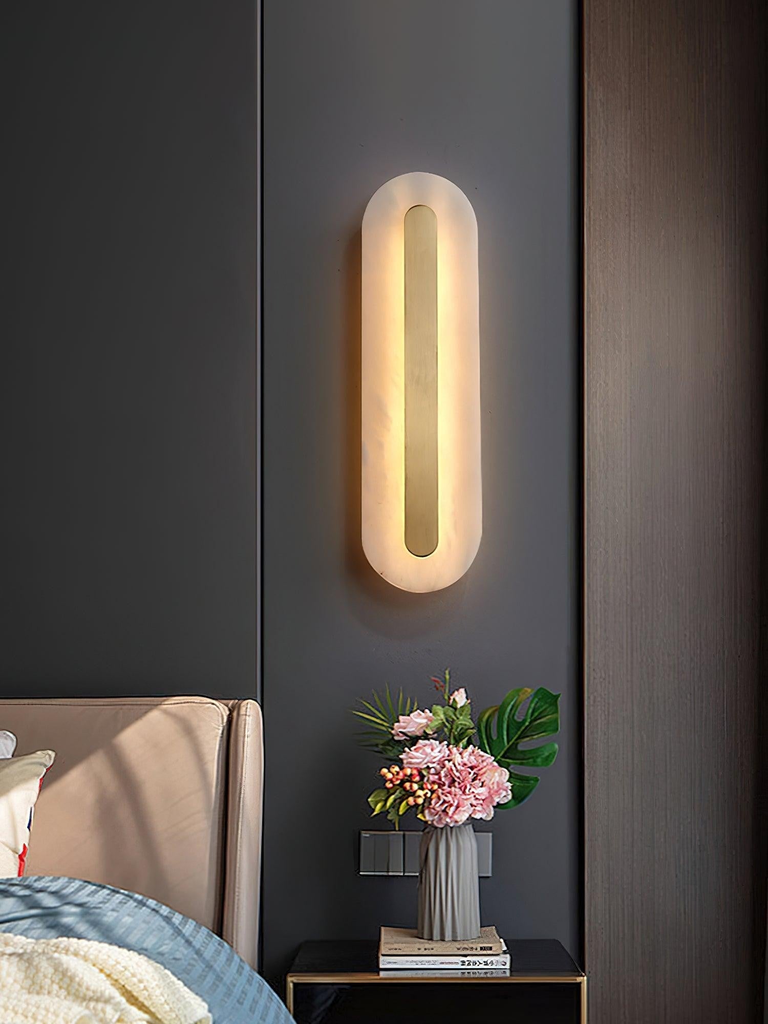 Alabaster Halo Wall Light