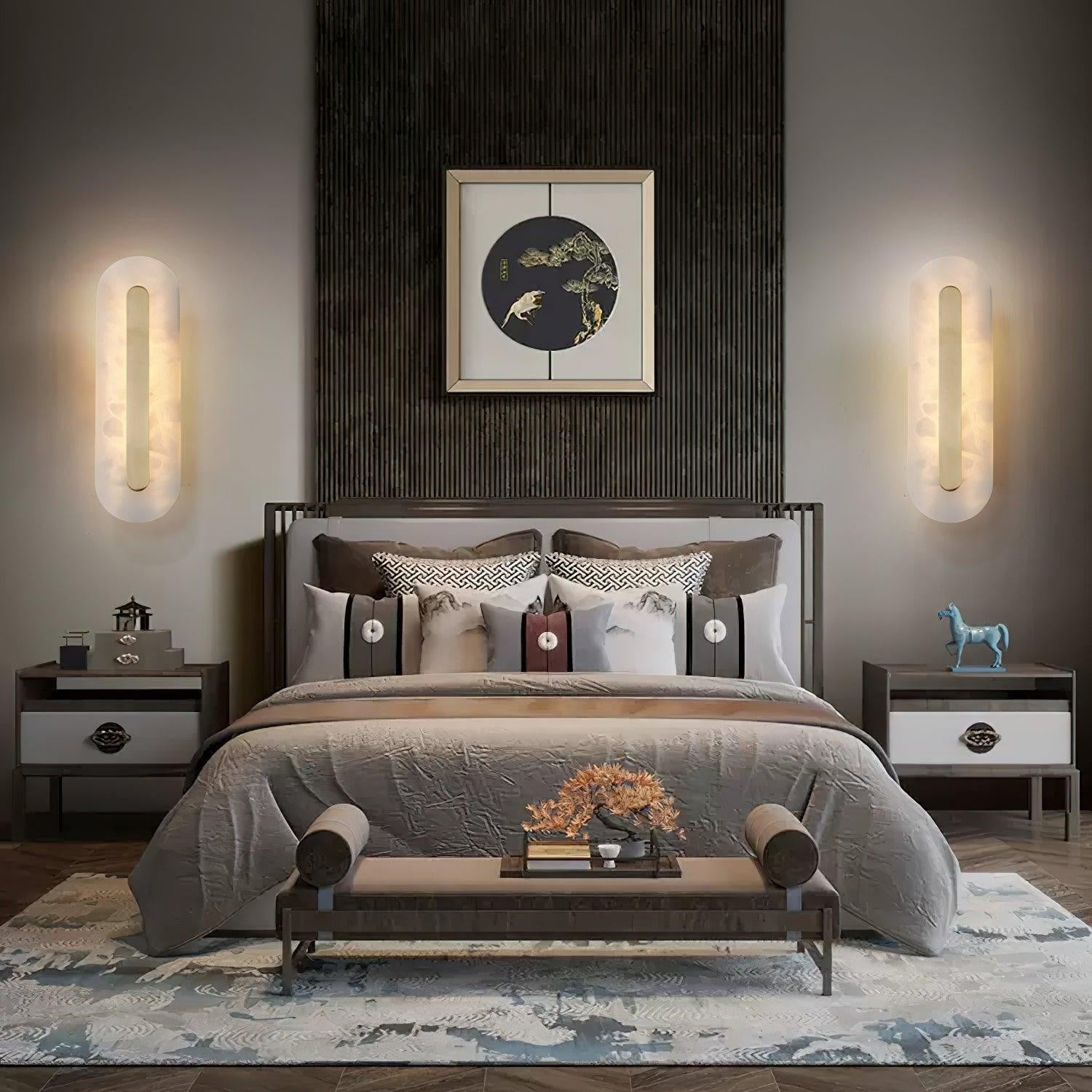 Alabaster Halo Wall Light