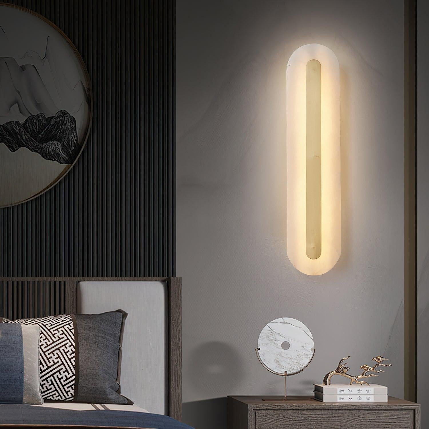 Alabaster Halo Wall Light