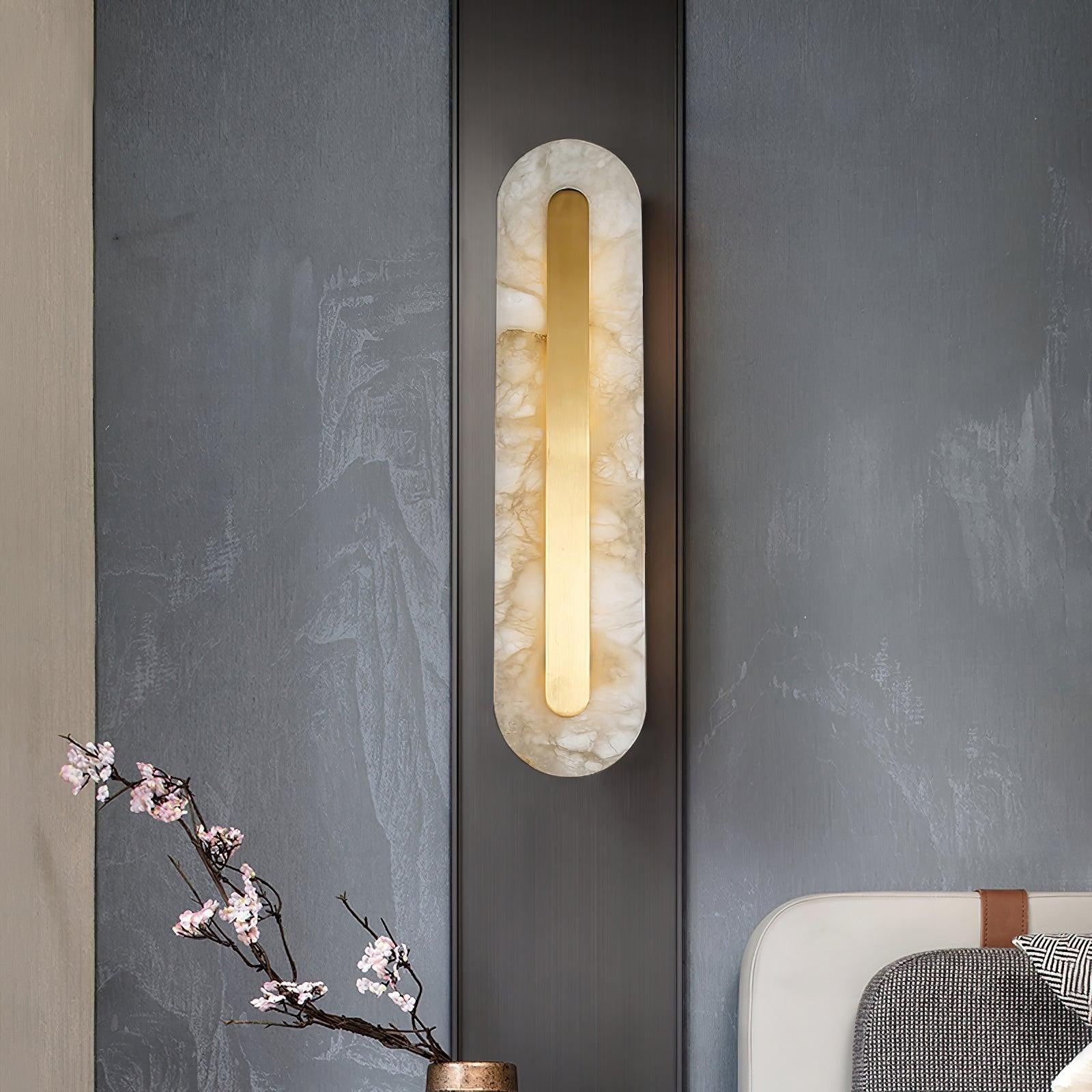 Alabaster Halo Wall Light
