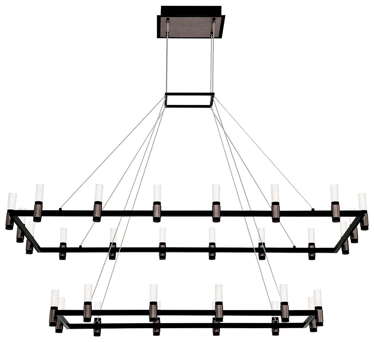 Altamont 51.75" Wide Black 30-Light LED Chandelier