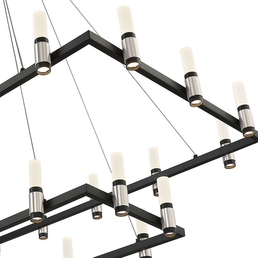 Altamont 51.75" Wide Black 30-Light LED Chandelier