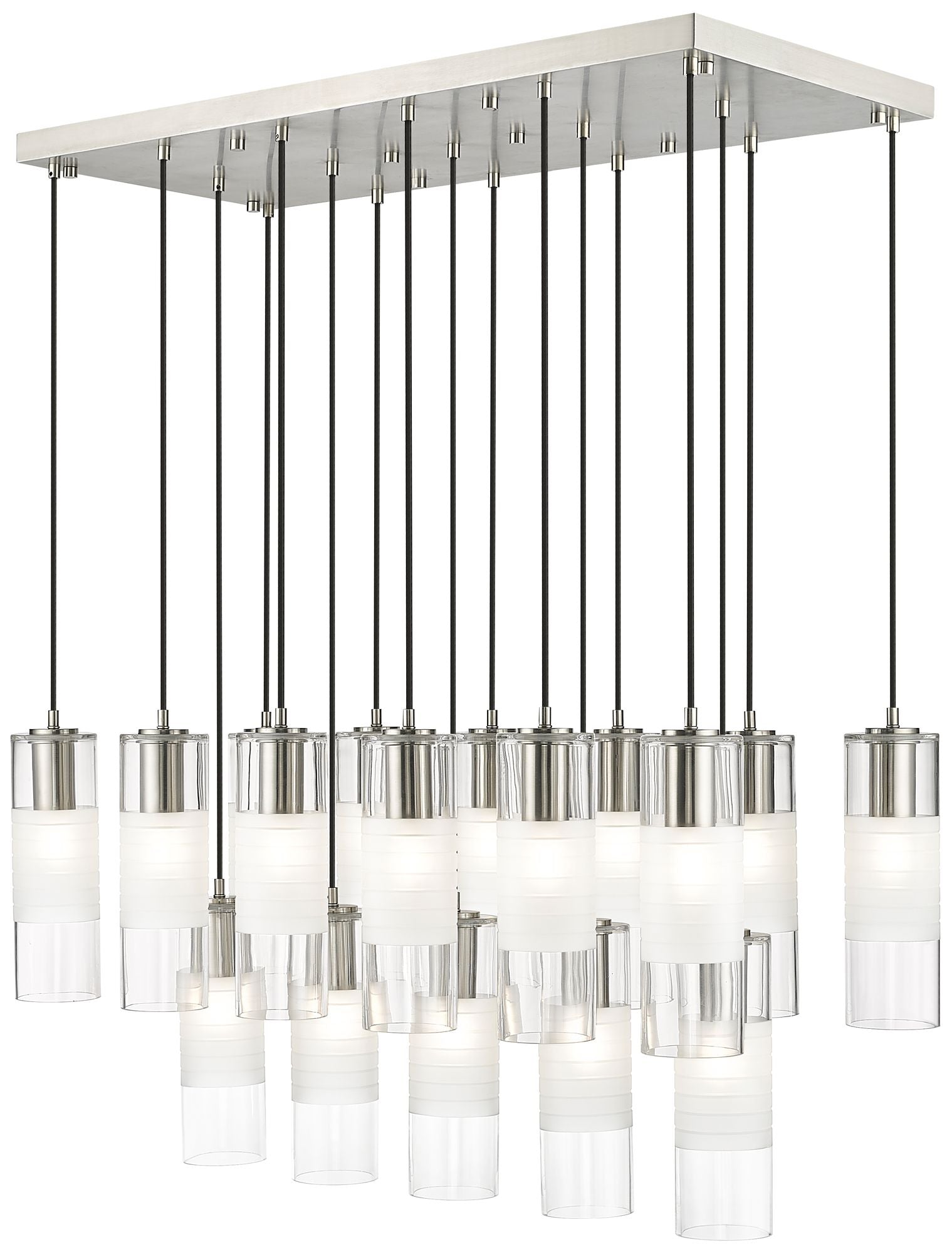 Alton Brushed Nickel 17-Light Linear Pendant
