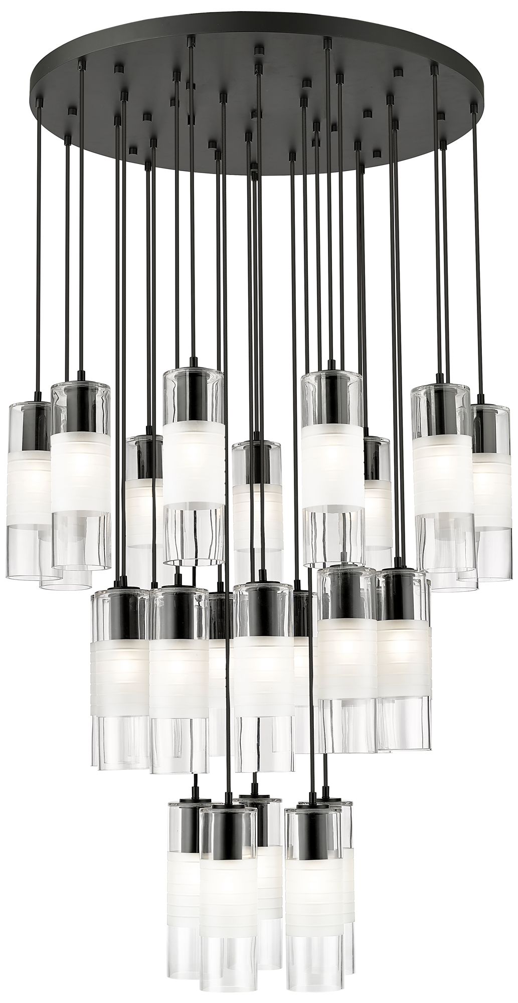 Alton Matte Black 27-Light Chandelier