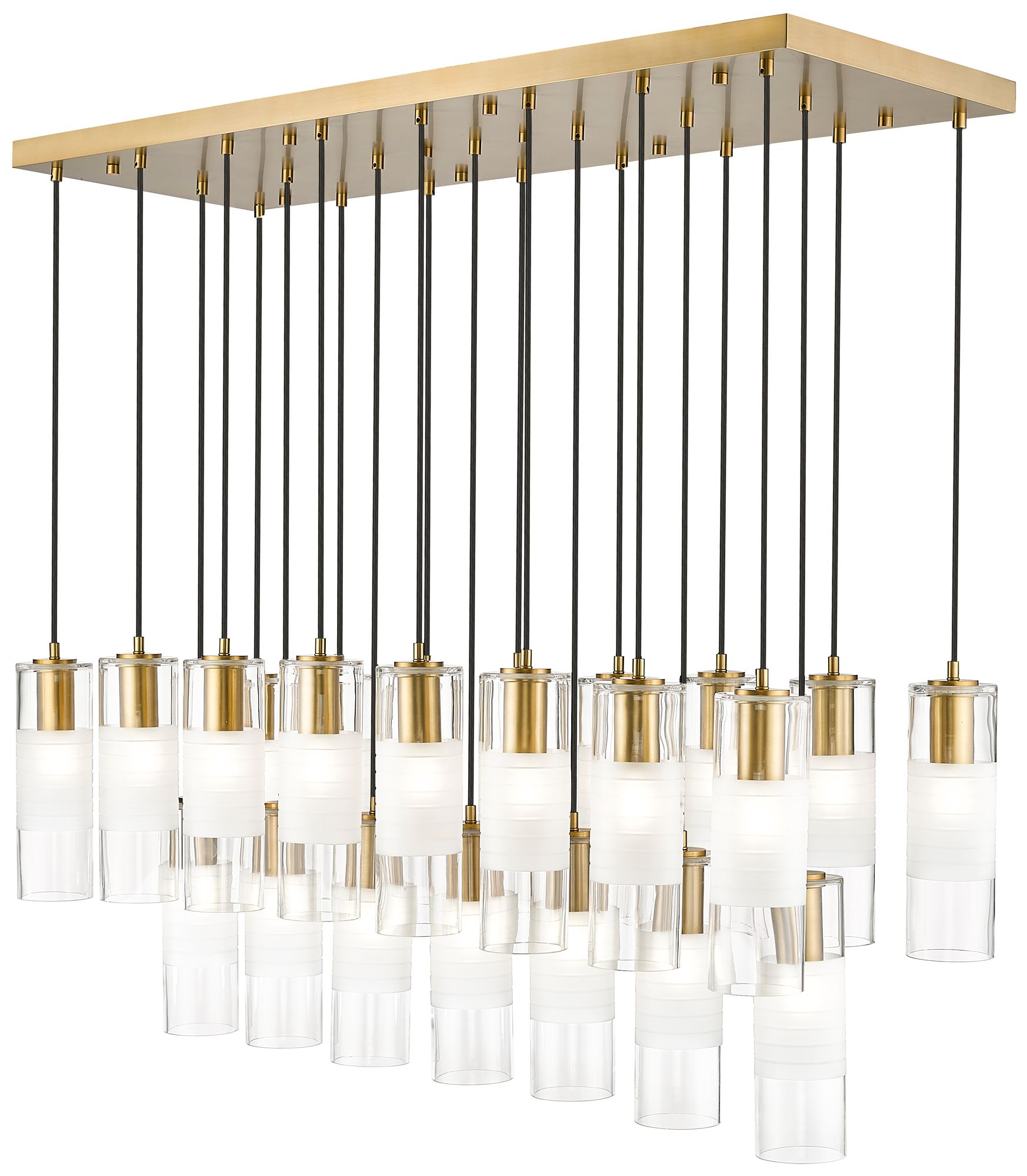 Alton Modern Gold 23-Light Linear Chandelier