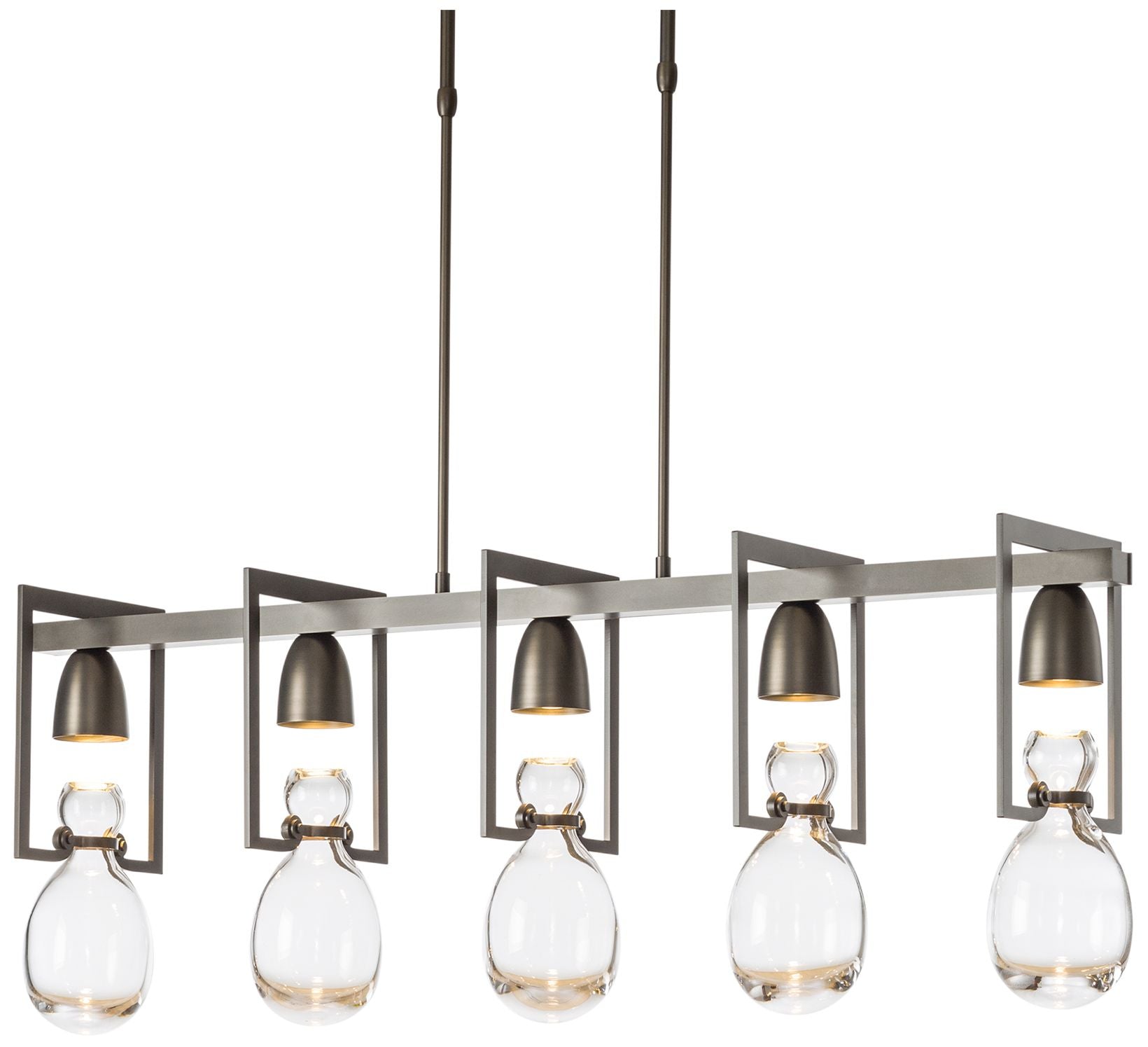 Apothecary 40.5" Dark Smoke Long Chandelier