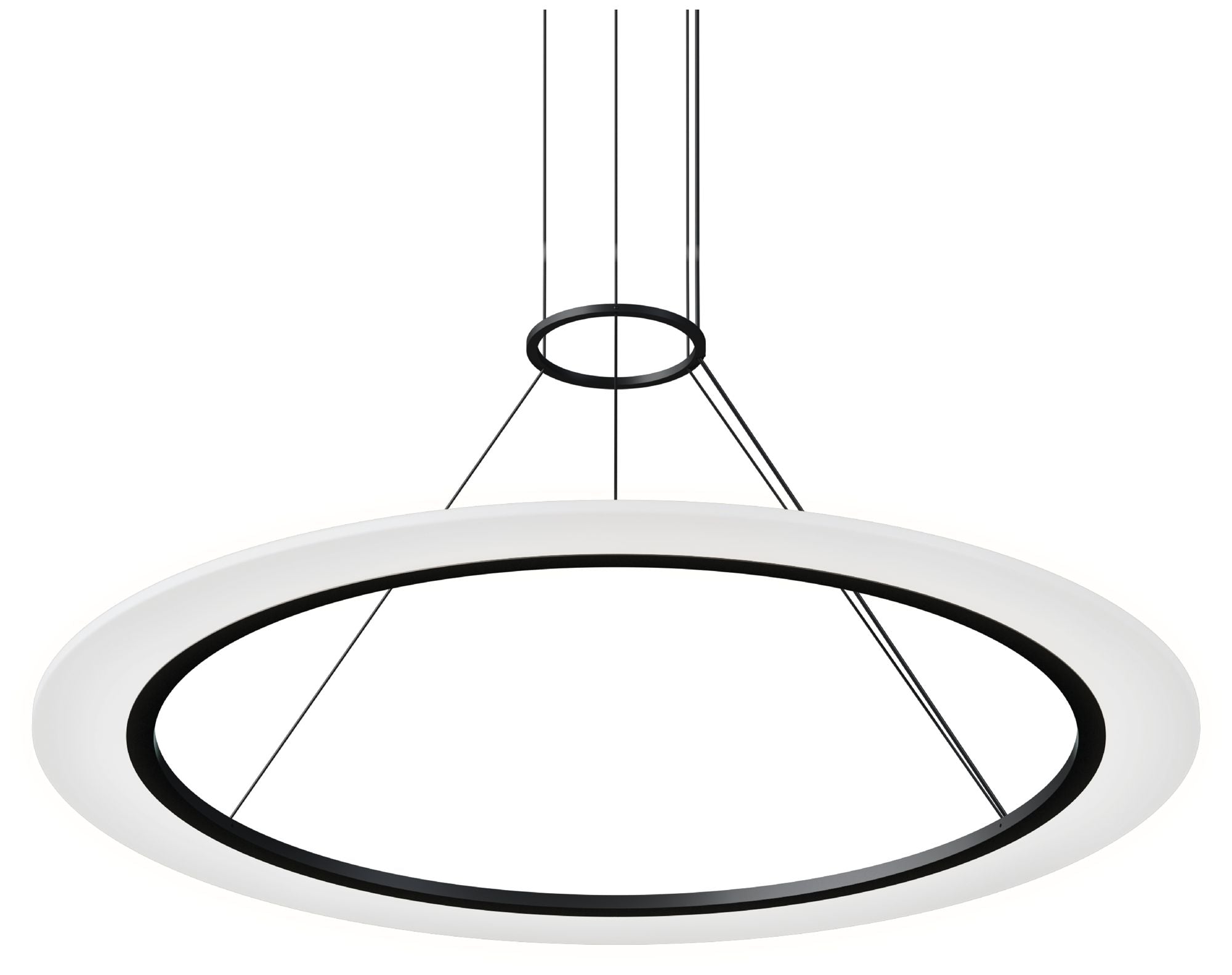 Arctic Rings 36" Single LED Ring Pendant with 20 ft Satin