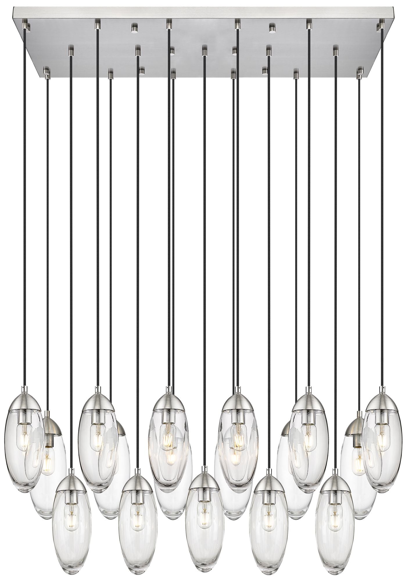 Arden Brushed Nickel 17-Light Linear Pendant