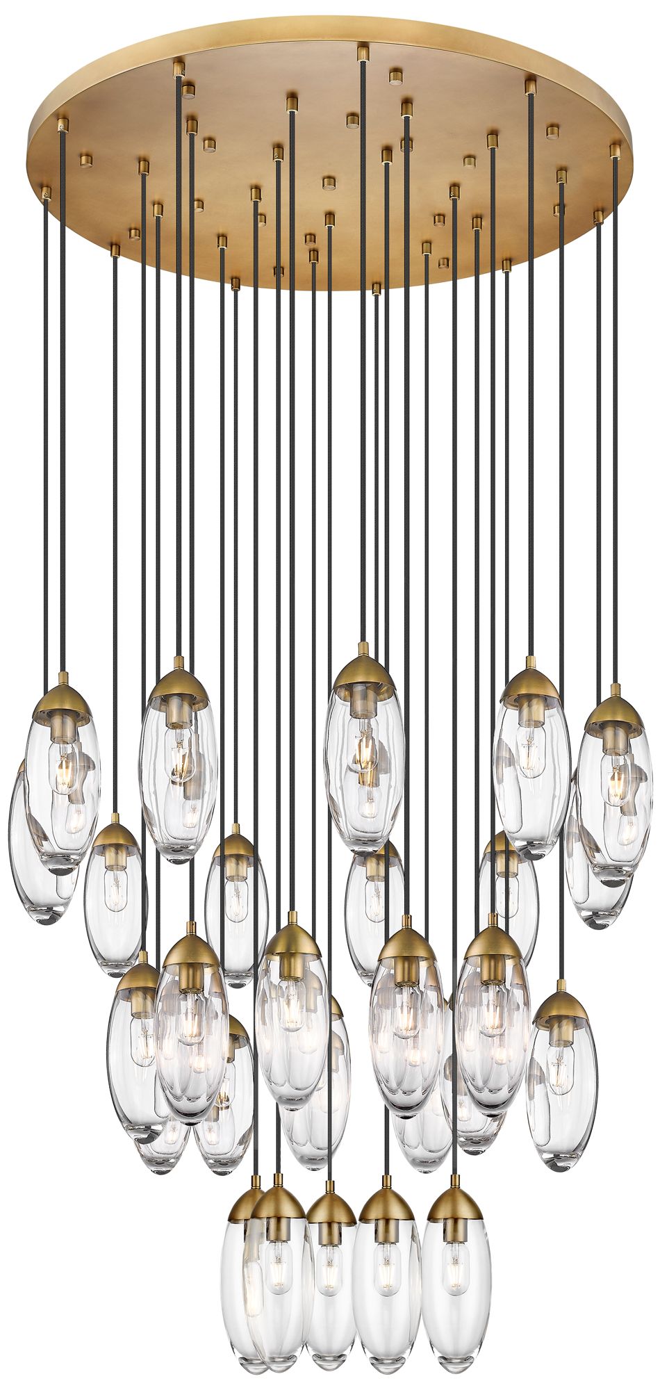 Arden Rubbed Brass 27-Light Chandelier