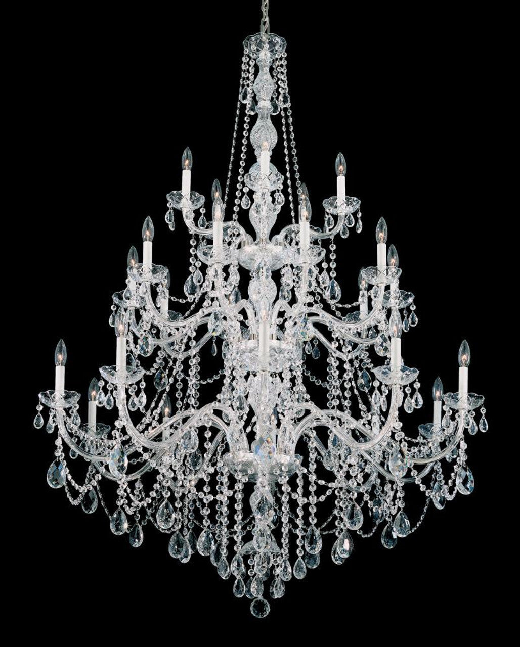 Arlington Chandelier, 25-Light, Silver, Clear Heritage