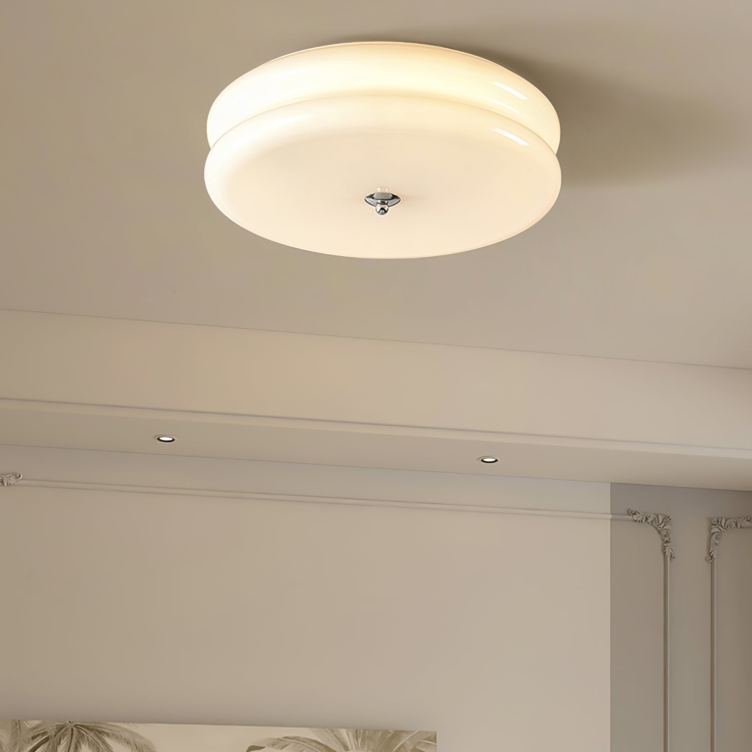 Art Deco Glass Dome Ceiling Light