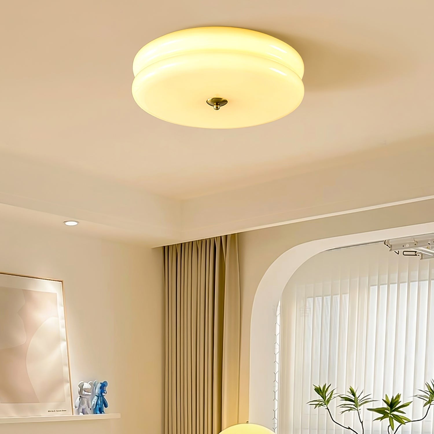 Art Deco Glass Dome Ceiling Light