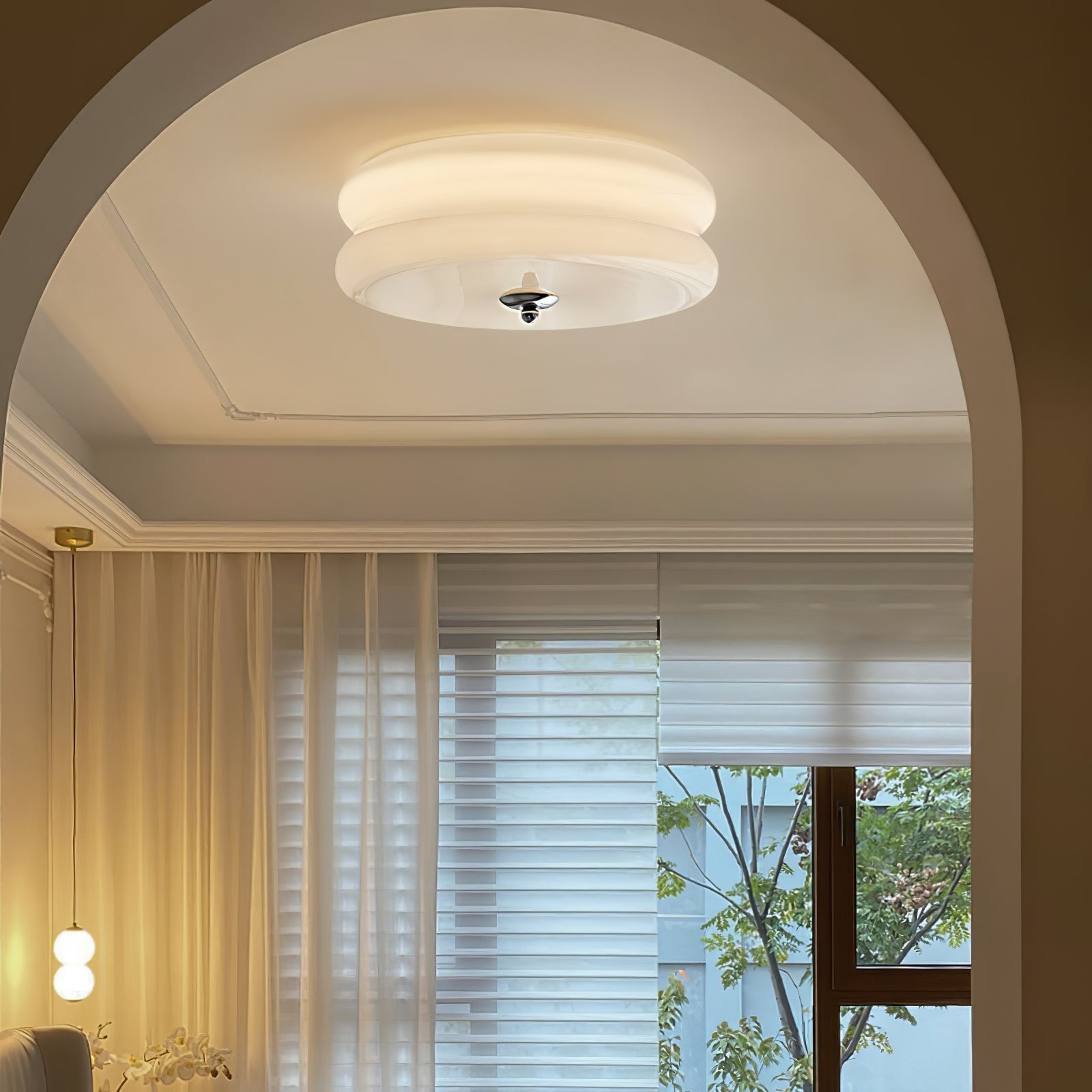 Art Deco Glass Dome Ceiling Light