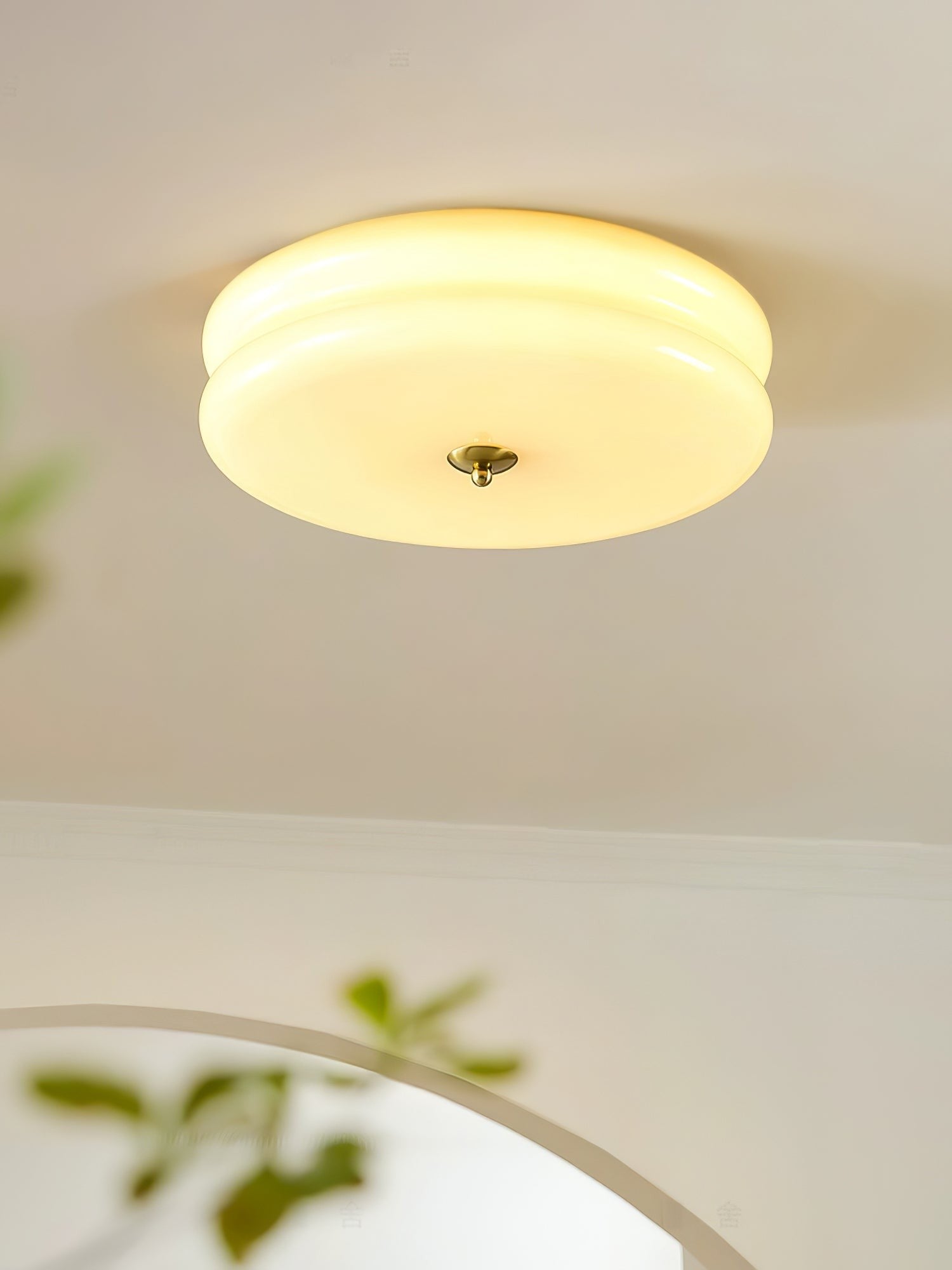 Art Deco Glass Dome Ceiling Light