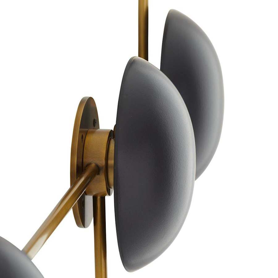 Glaze 5-Light 44" Tall Wall Sconce with Ceramic Shades