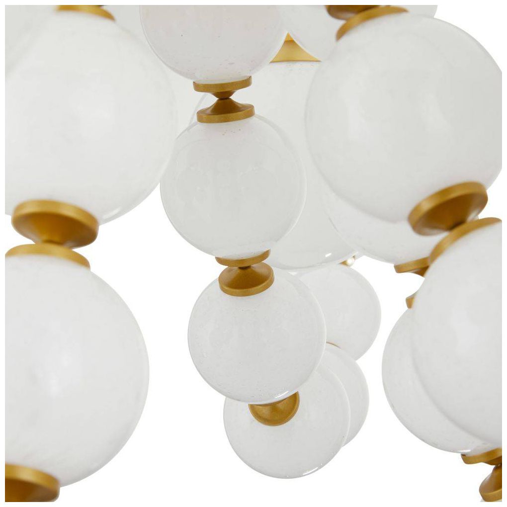 Genesis Chandelier 42" Opal Antique Brass