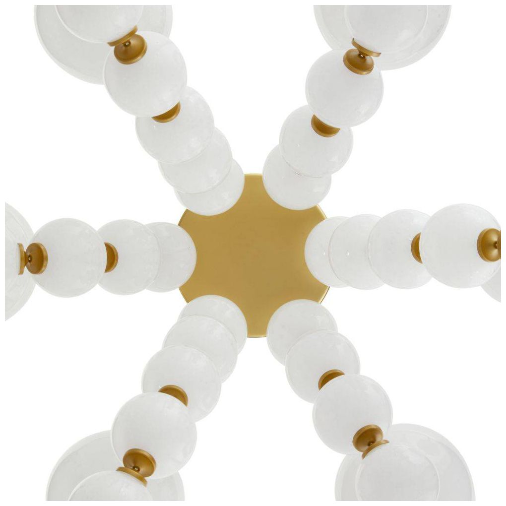 Genesis Chandelier 42" Opal Antique Brass