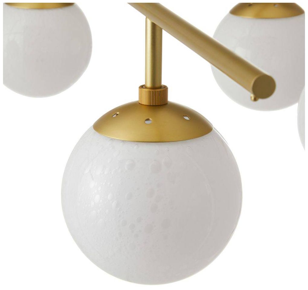 Genesis Chandelier 42" Opal Antique Brass