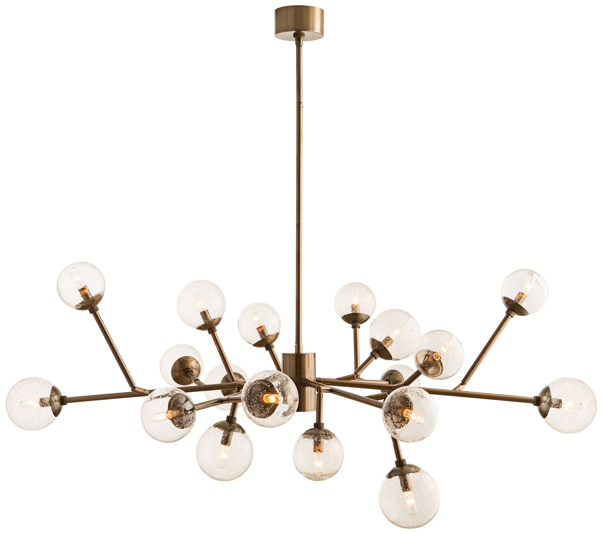 Home Dallas 58" Wide Vintage Brass Chandelier