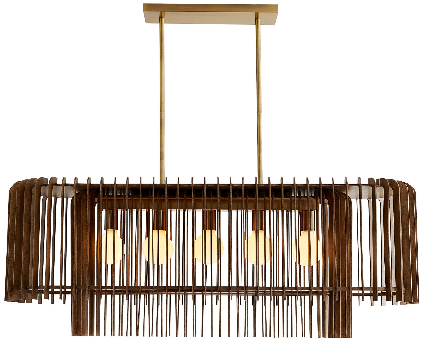 Home Valencia 49" Wide Dark Walnut Chandelier