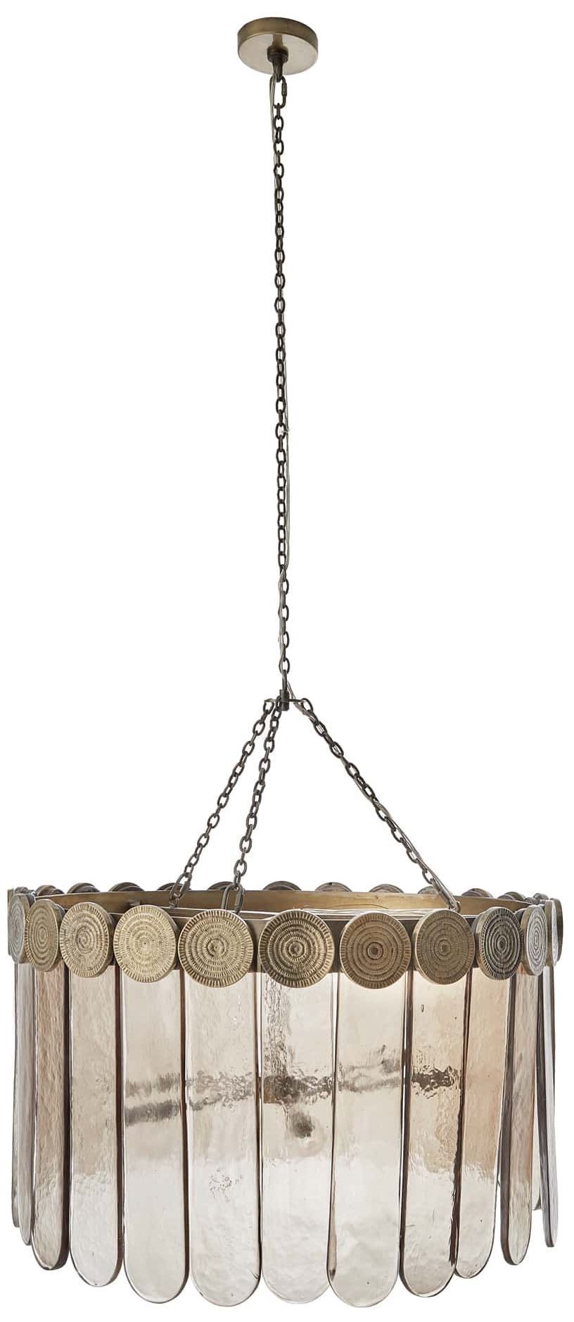 Roman Chandelier Seedy Smoke Glass