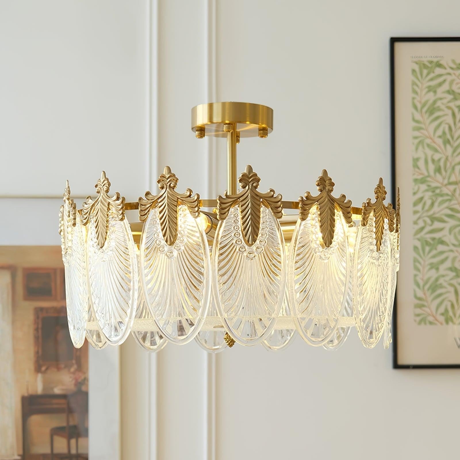Artisan Glass Pattern Chandelier