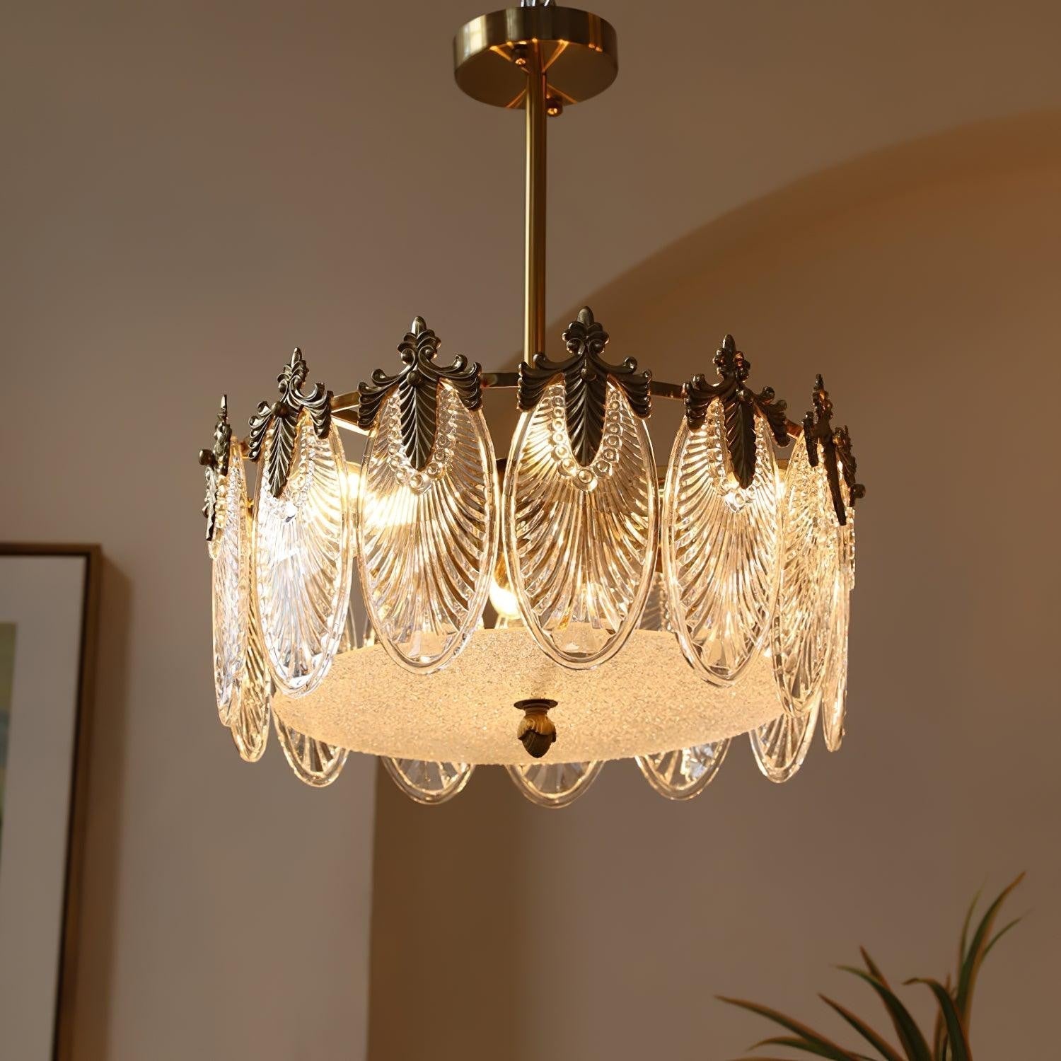 Artisan Glass Pattern Chandelier