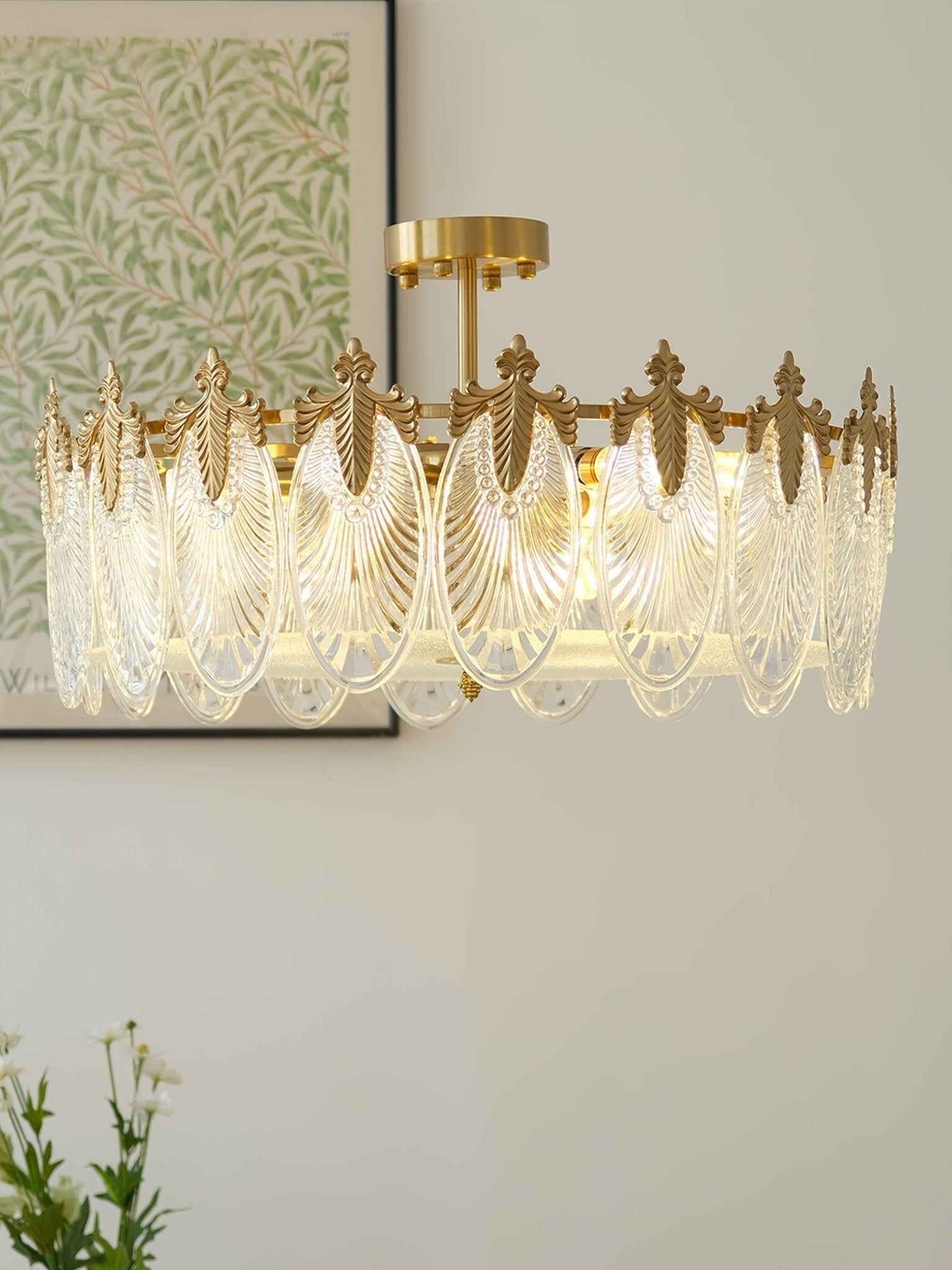 Artisan Glass Pattern Chandelier