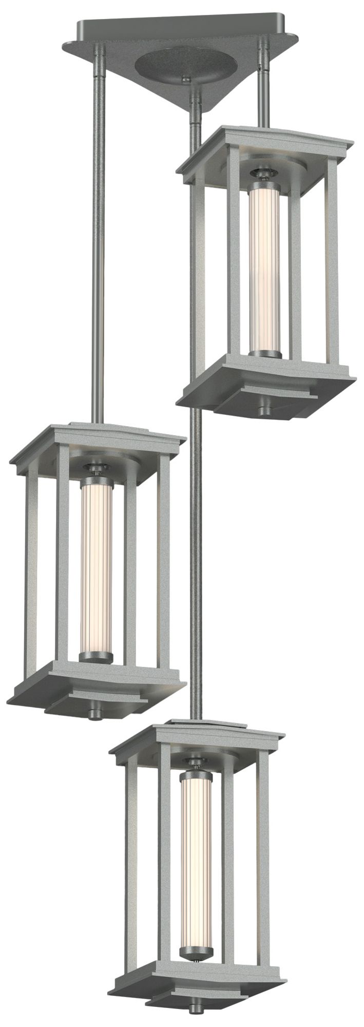 Athena 15.2"H Short Vintage Platinum LED with Chandelier