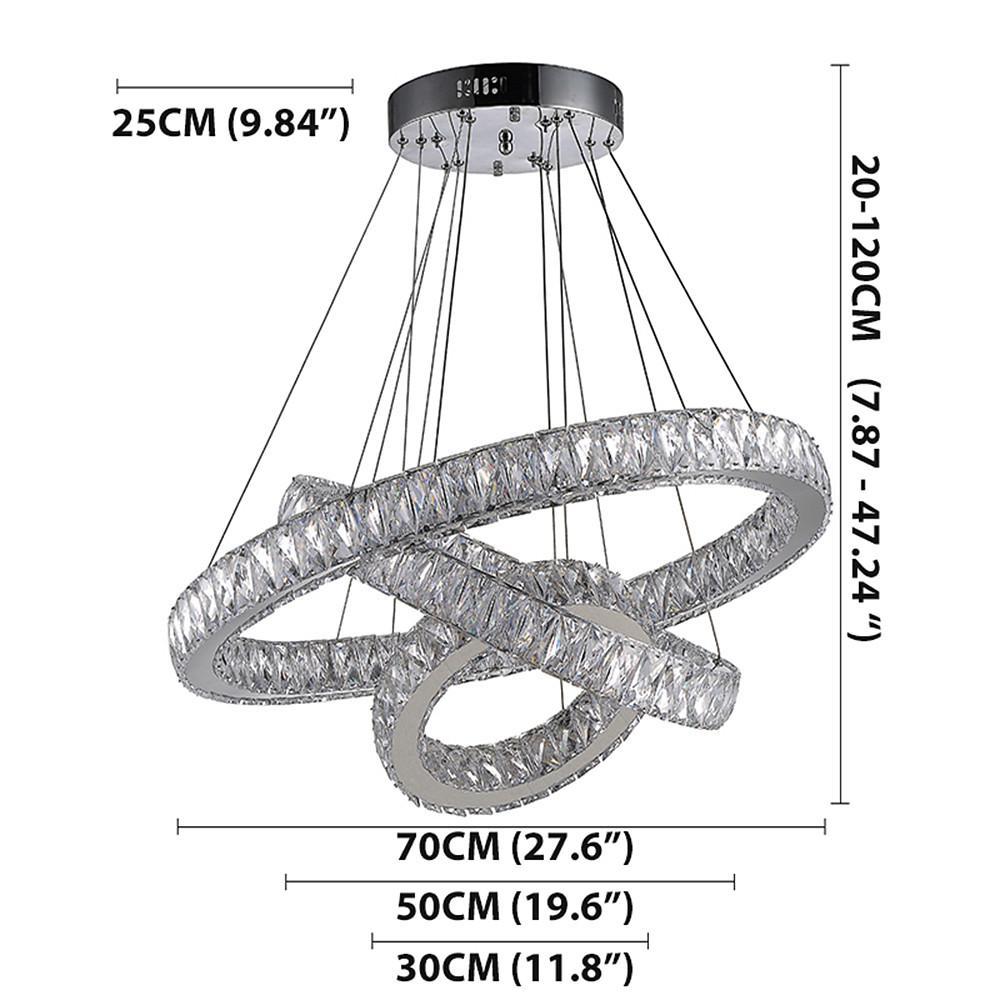 Interwoven Circle Design Chandelier Large Foyer Metal