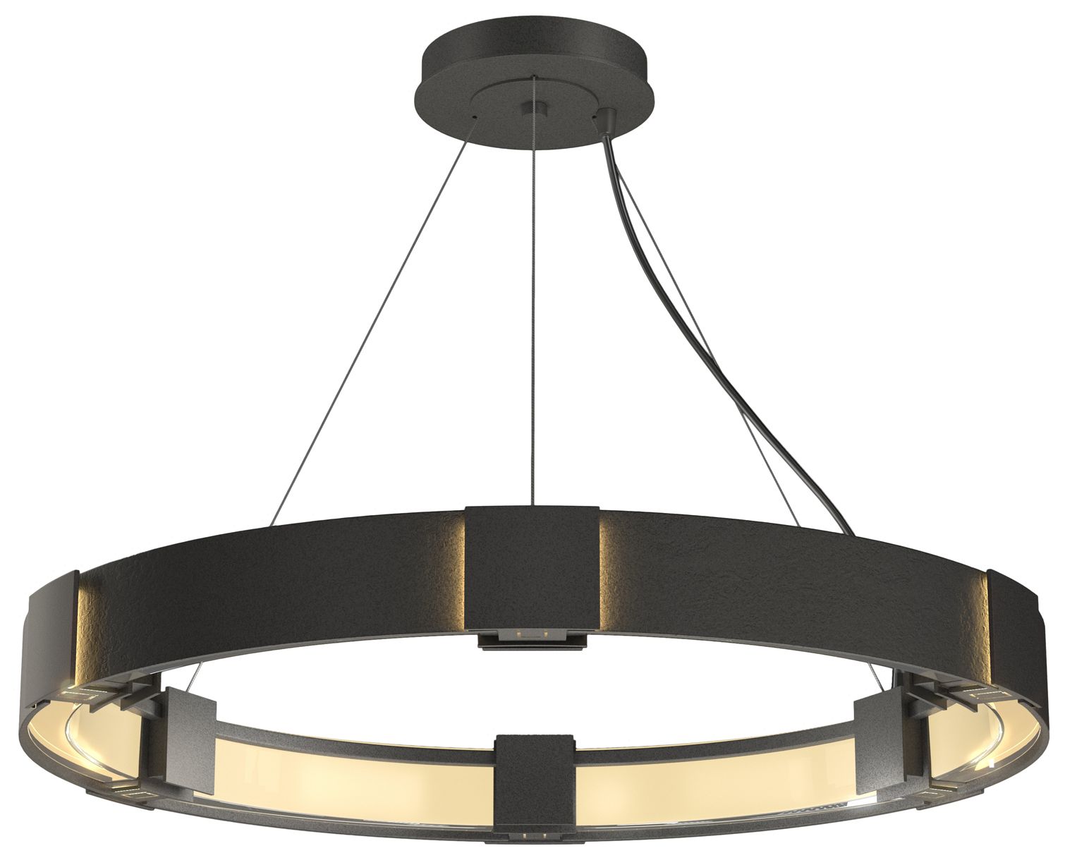 Aura Iron Clear Chandelier