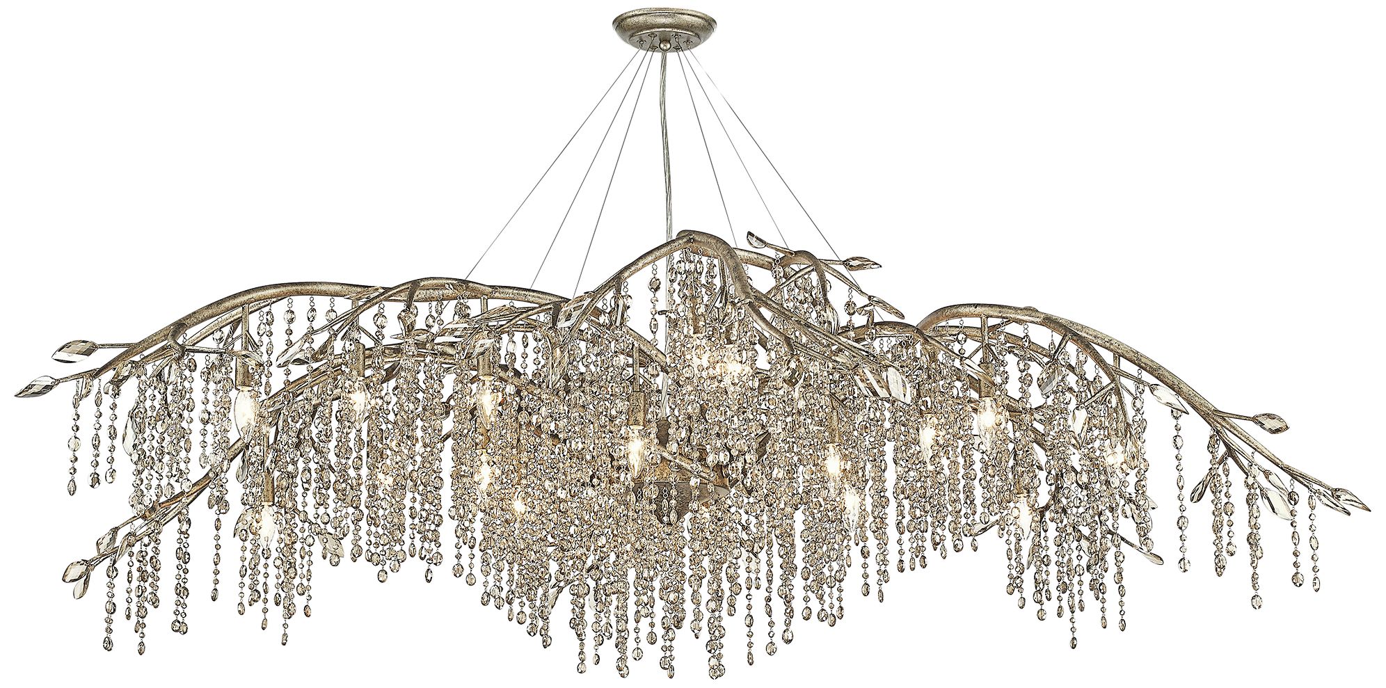Autumn Twilight 95" Wide Mystic Gold Chandelier