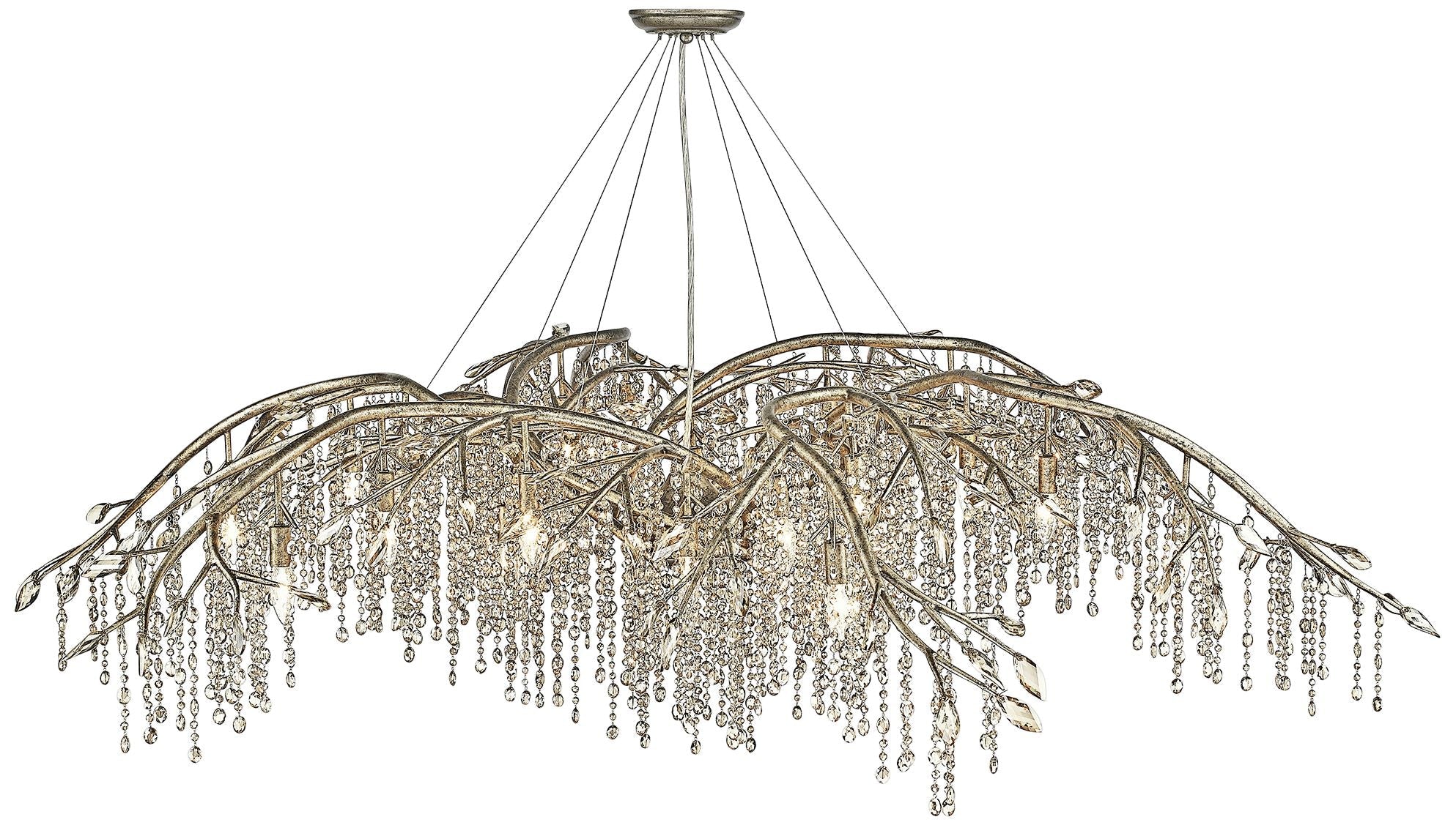 Autumn Twilight 95" Wide Mystic Gold Chandelier