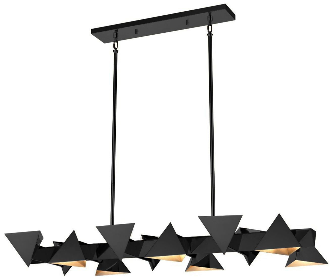 Avante 12-Light Geometric Triangular Linear Pendant