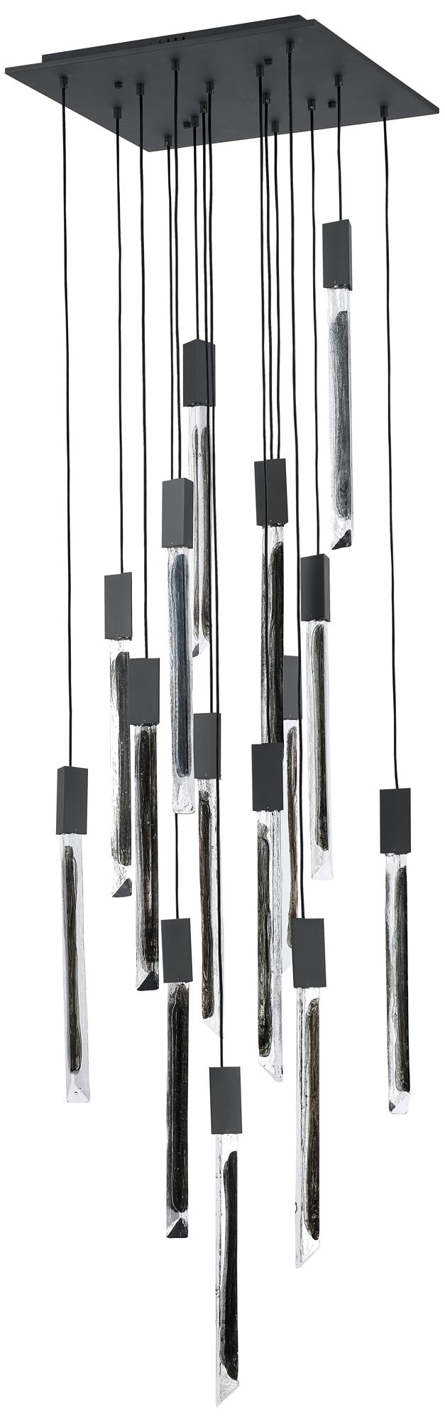 Alpine Collection Matte Black Gun Chandelier
