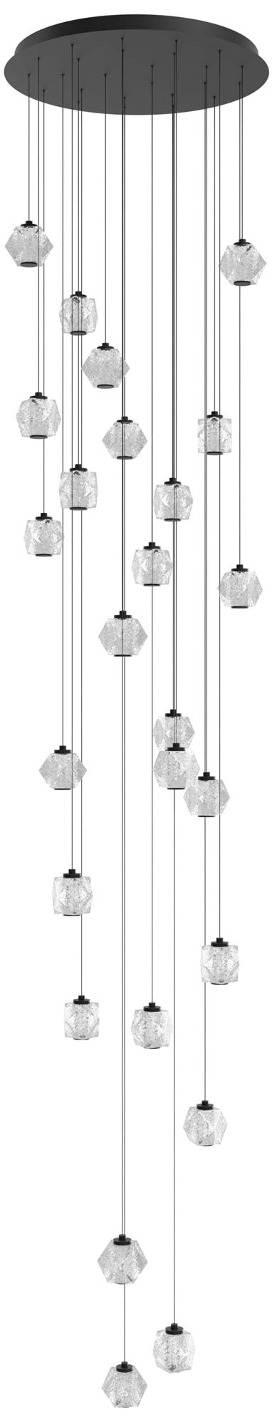 Beluga Collection 203.125" Black Chandelier