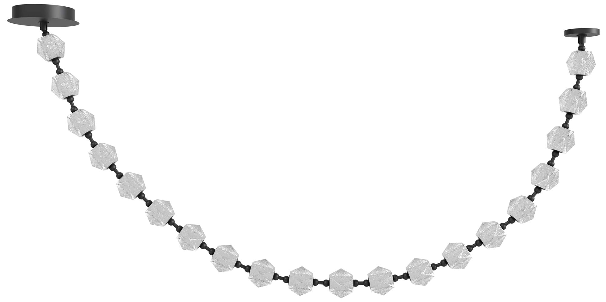 Beluga Collection 46.25" Black Chandelier