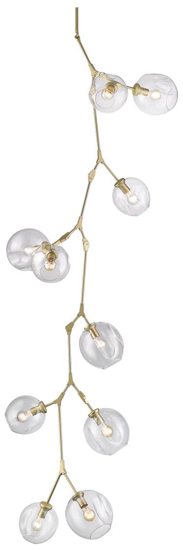 Fairfax Collection-10-Light Hanging Chandelier-Brass