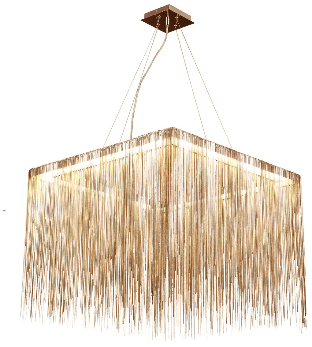 Fountain Ave Collection Hanging Chandelier Gold