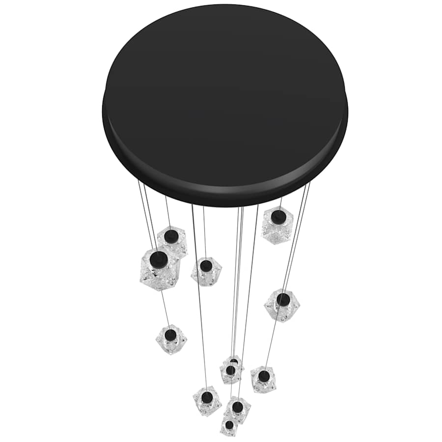 Beluga 22" Wide LED Multi-Light Pendant with Faceted