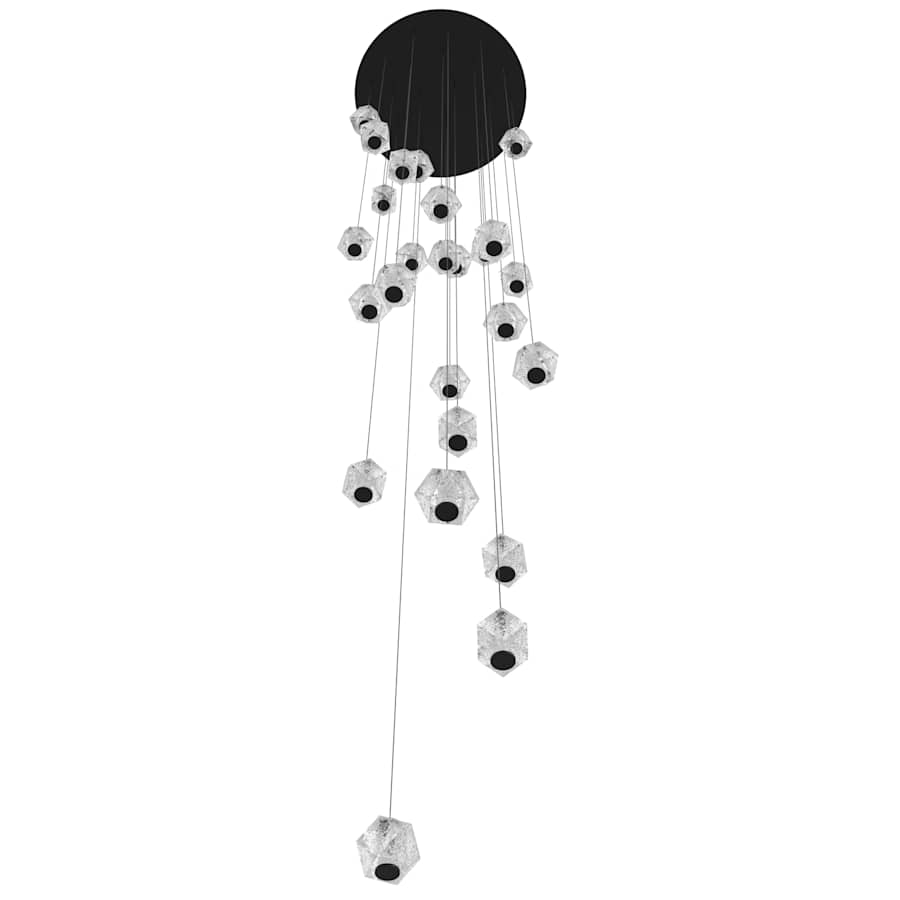 Beluga 30" Wide LED Multi-Light Pendant with Faceted