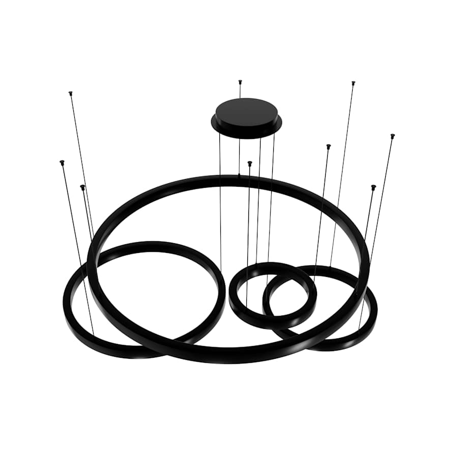 Aria 64" Wide LED Abstract Multi-Light Pendant