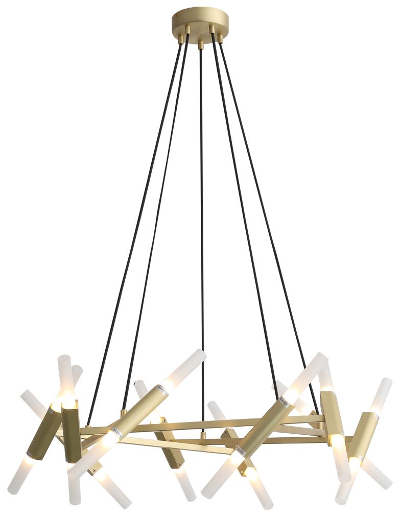 Manhattan Ave. Collection Hanging Chandelier Brushed