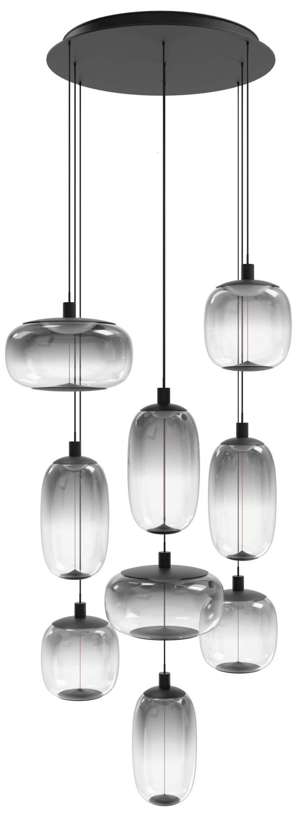 Monaco Collection 180" Black Chandelier