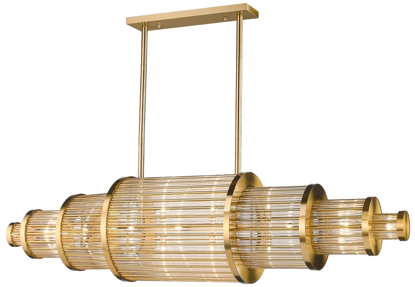 Waldorf Collection Hanging Chandelier Antique Brass