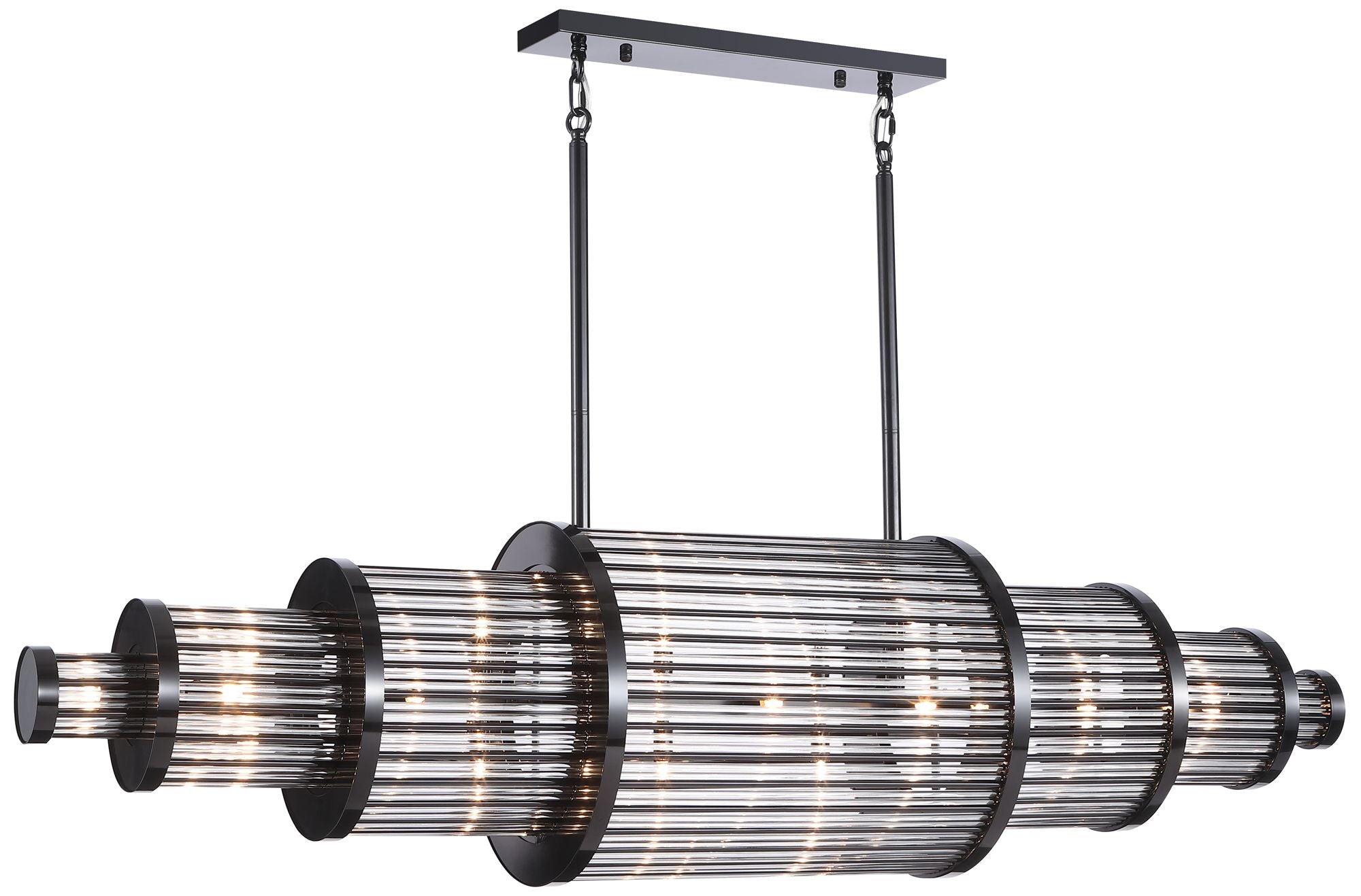 Waldorf Collection Hanging Chandelier Polished Gunmetal